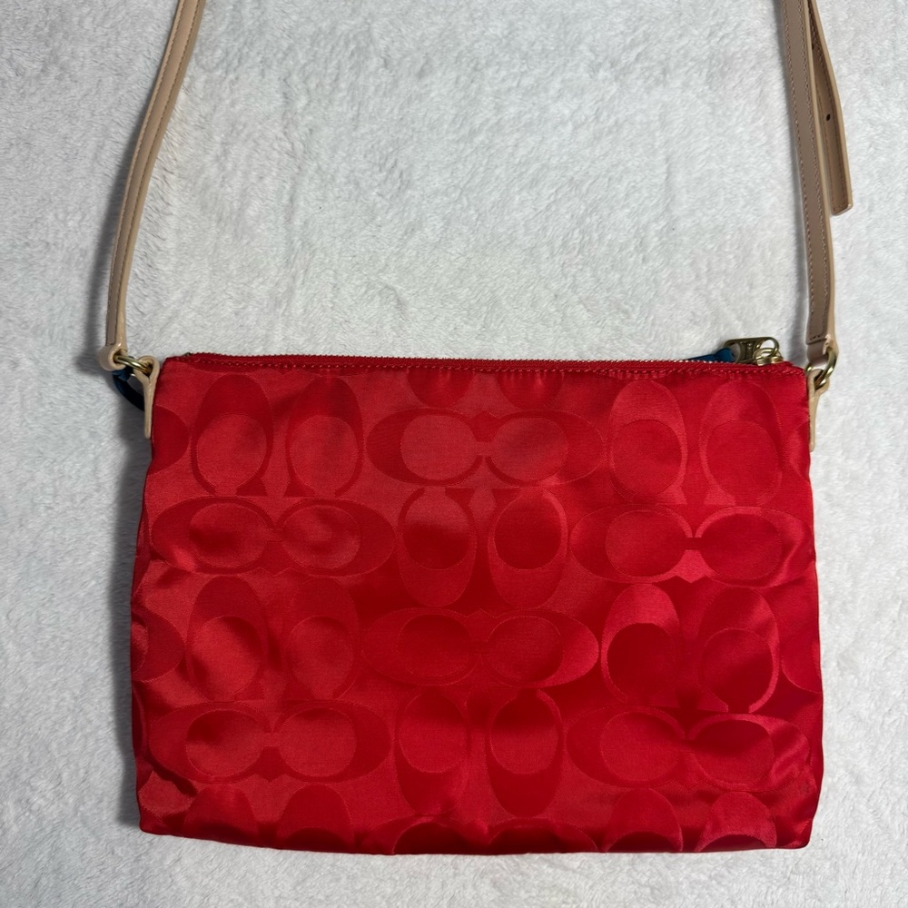 Coach Red Nylon Crossbody Bag - Picture 5 of 12